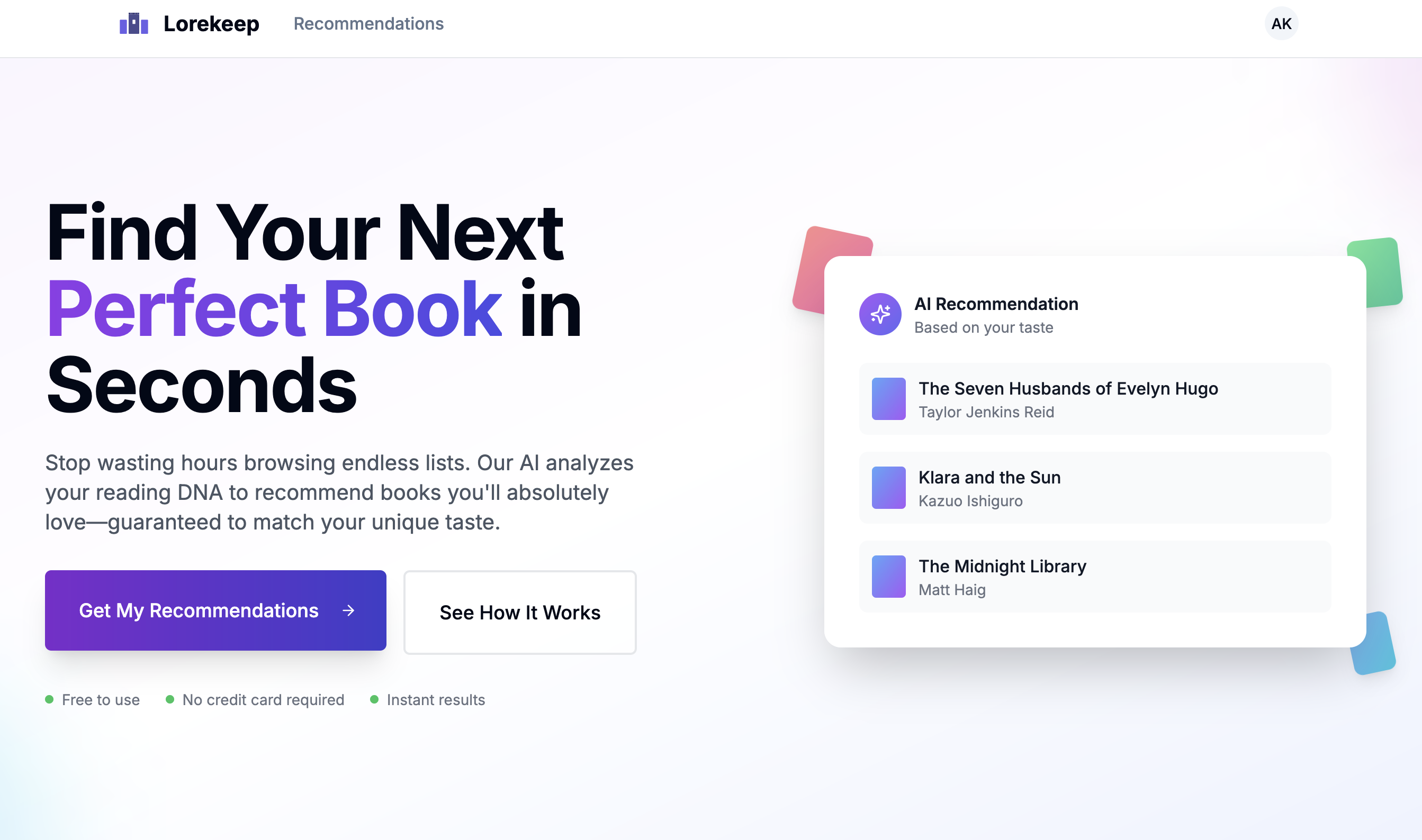 Lorekeep - Personalized book recommendations media 1