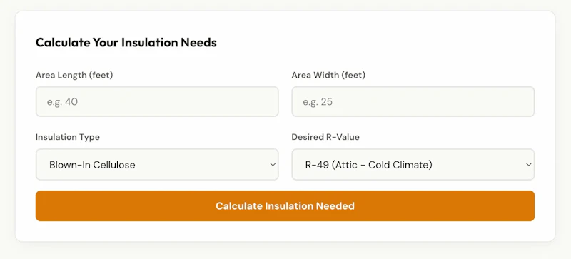 Insulation Calculator screenshot 1