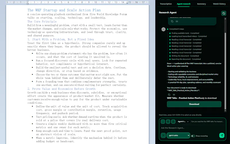 Oxally AI Research screenshot 2