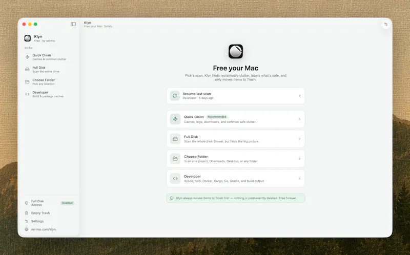 Klyn — free your Mac, safely screenshot 2