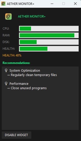 Aether monitor+ gallery image