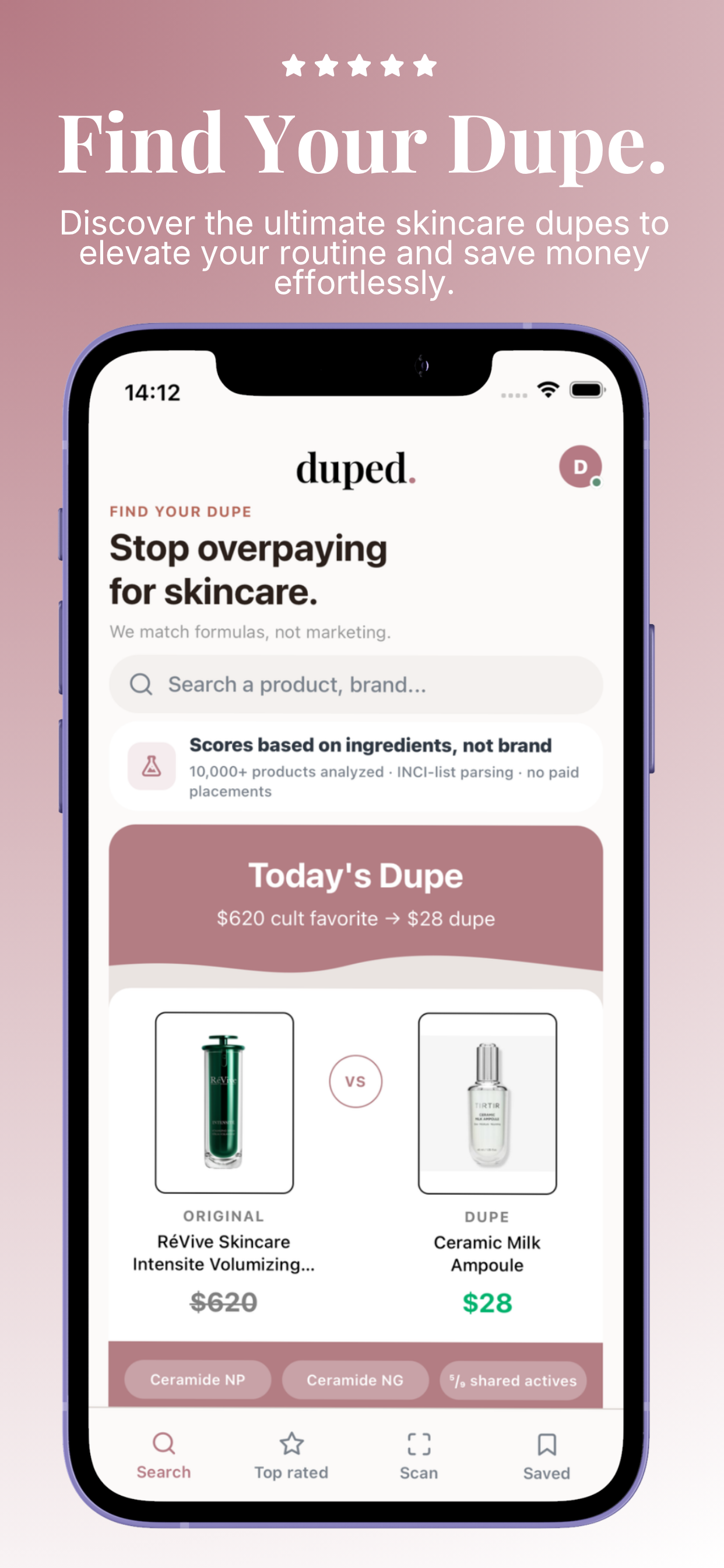 Duped: Skincare Dupe Finder gallery image