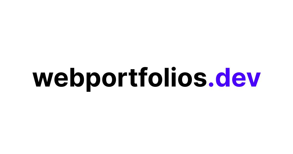 webportfolios.dev media 1