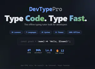 DevType Pro ā Type Code. Type Fast. gallery image