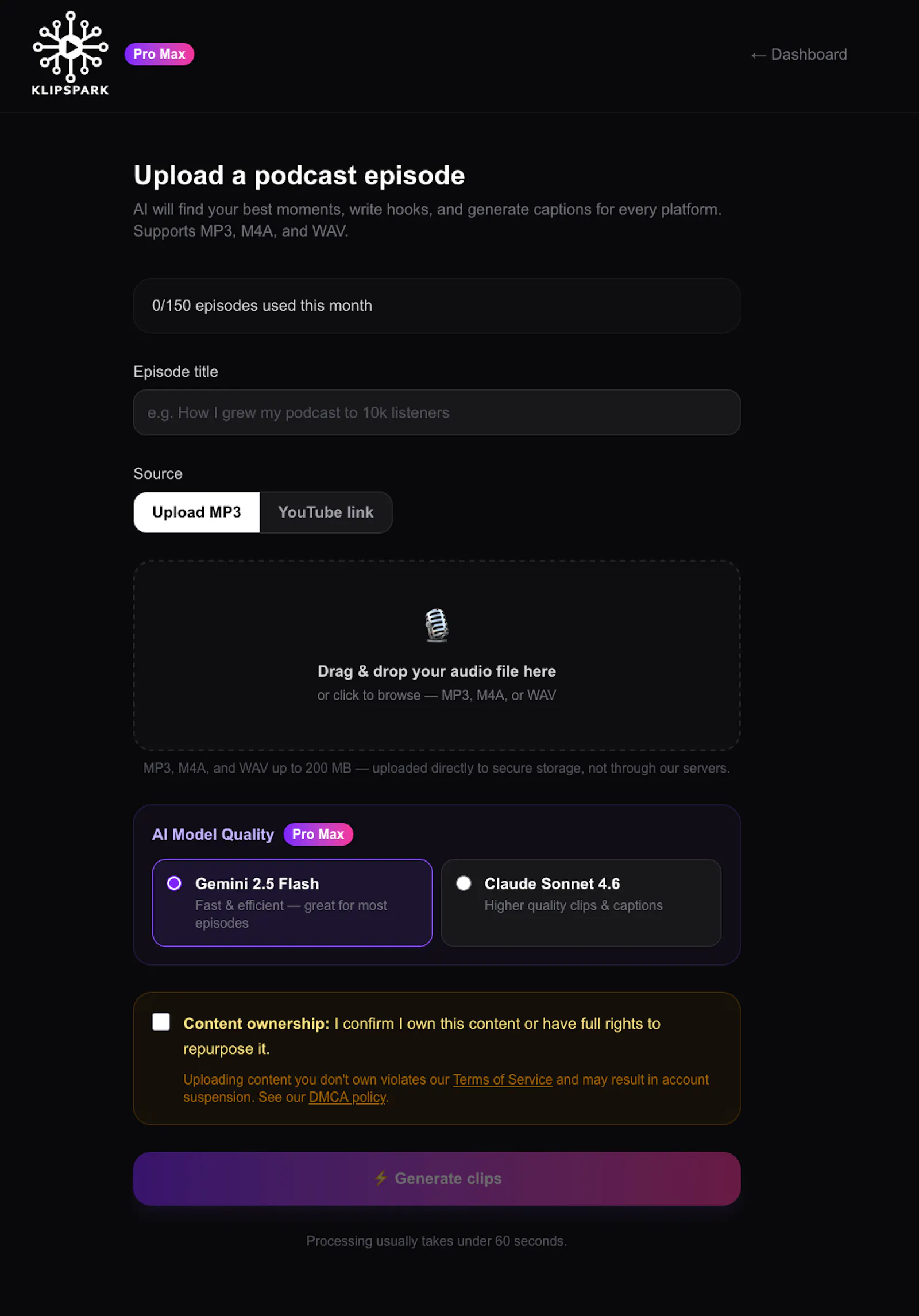 KlipSpark screenshot 2
