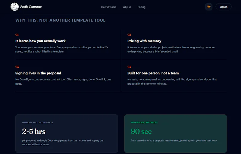 Facile Contracts screenshot 2