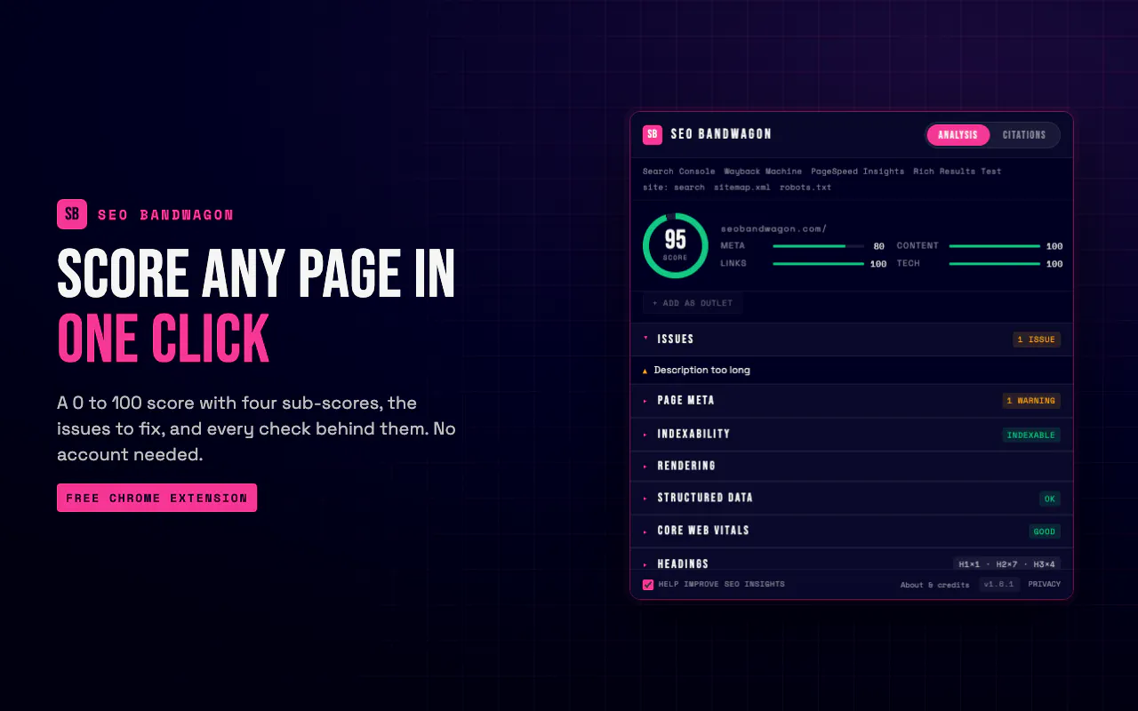 SEO Bandwagon Chrome Extension