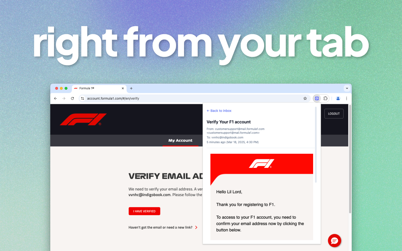 Bessere Erweiterung der temporären Mail -Browser media 3