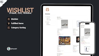 Notion Wishlist Template gallery image