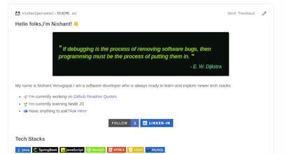 Dynamic GitHub Profile Readme Quotes gallery image