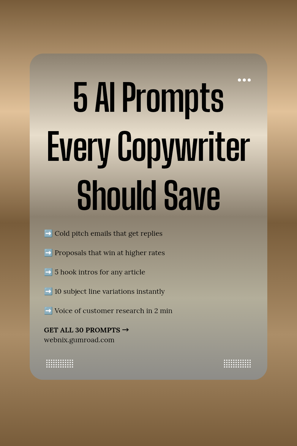 30 AI Prompts for Copywriters gallery image