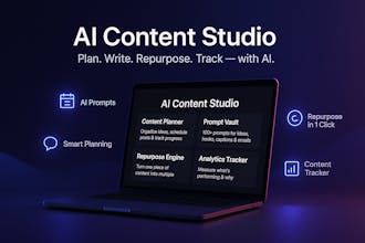 AI Content Studio; One Notion Dashboard gallery image