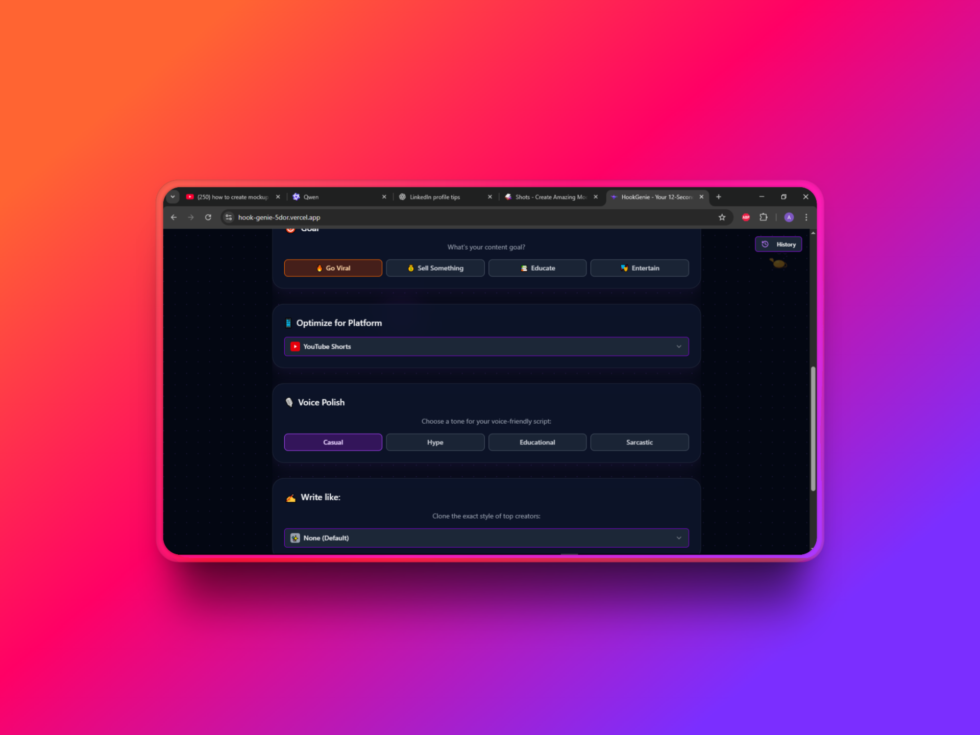 Média Hookgenie - AI qui transforme les scripts rugueux en or. 3
