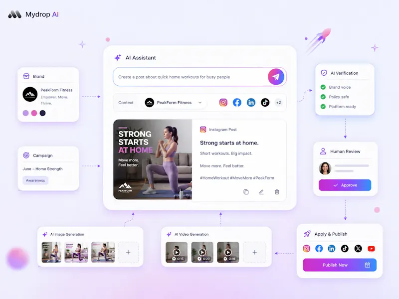 Mydrop AI - Social Media OS for Agencies screenshot 13