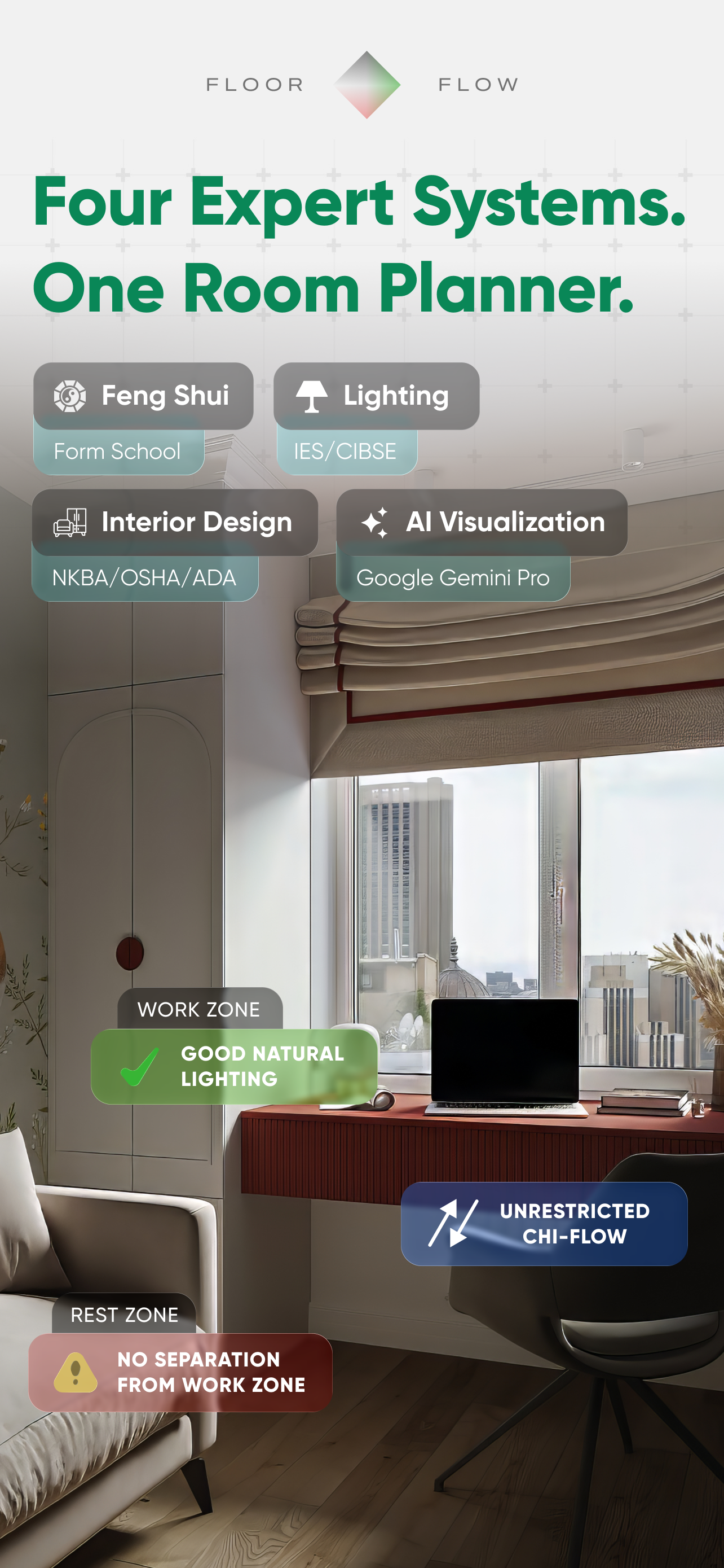 FloorFlow - Feng Shui Planner - Main product screenshot demonstrating key features and user interface