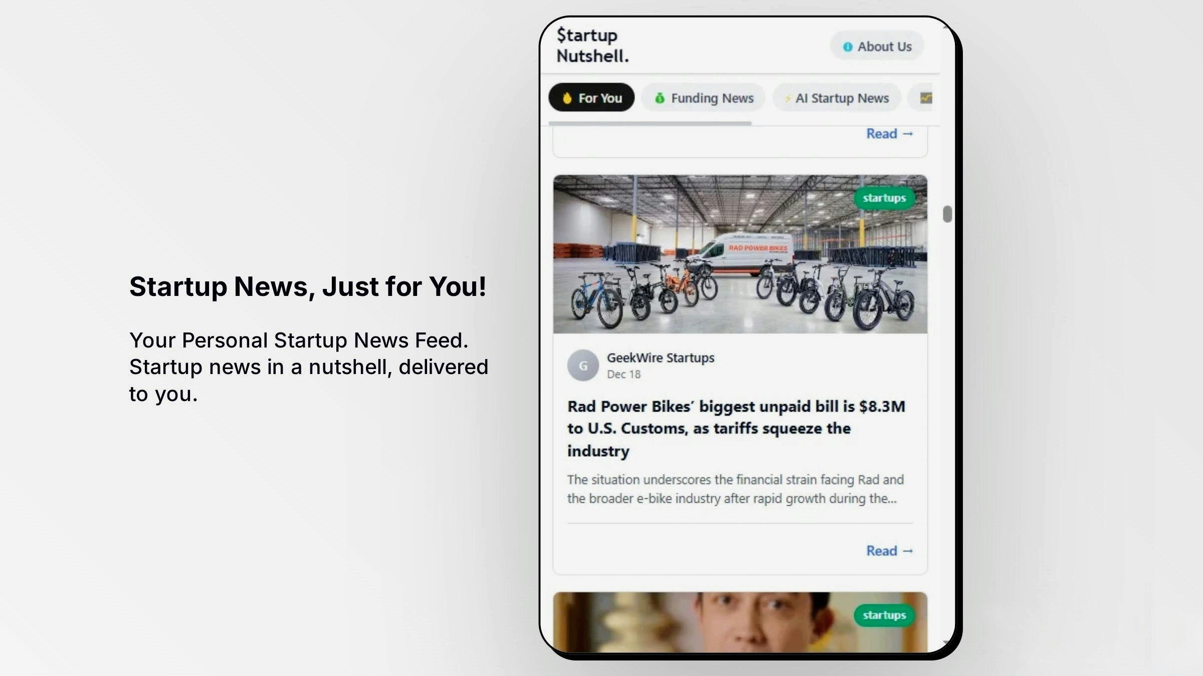 StartupNutshell - Screenshot 3 showing product features and functionality
