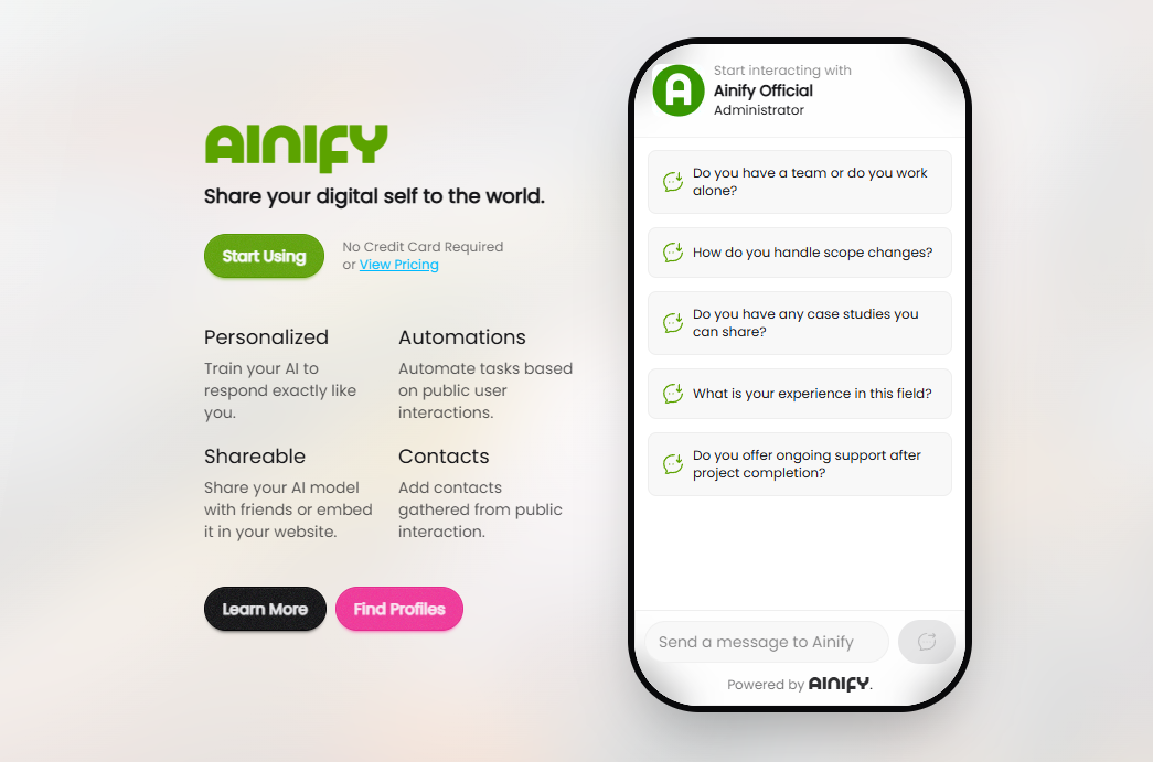 وسائط inify - شارك نفسك الرقمية مع العالم. 1
