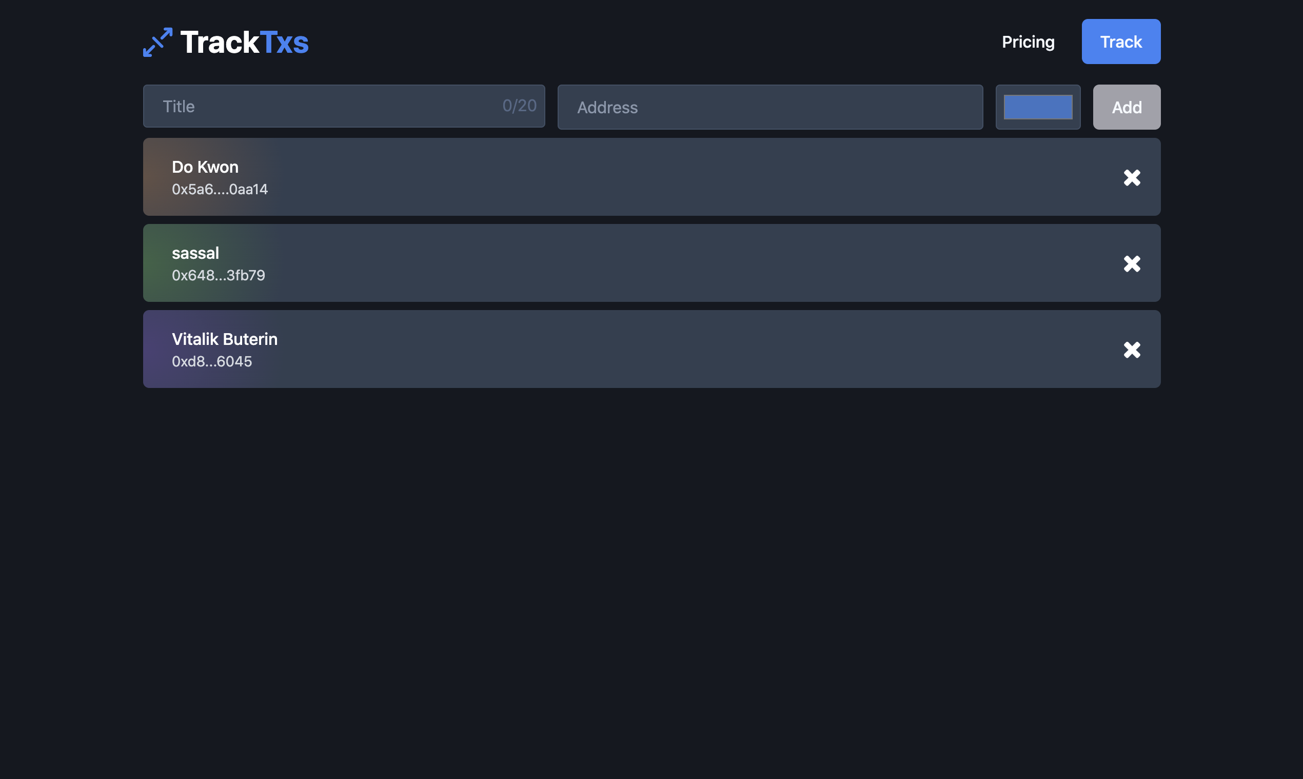 Média Tracktxs - Suivre les transactions de blockchain 3