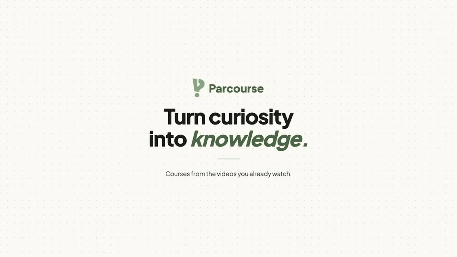 Parcourse screenshot 1 (video preview)
