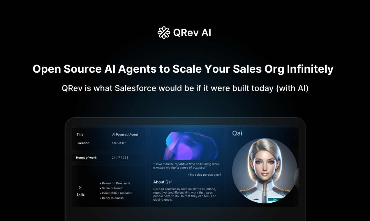 startuptile QRev AI-Open Source AI-first alternative to Salesforce 