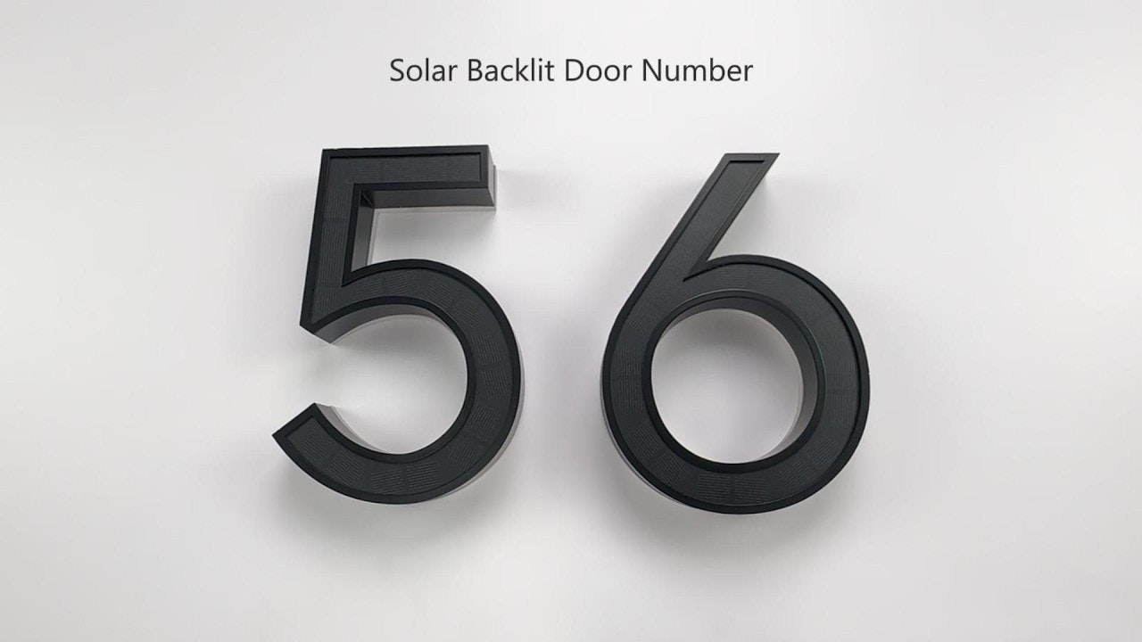 Singeee Solar Backlit LED House Number gallery image
