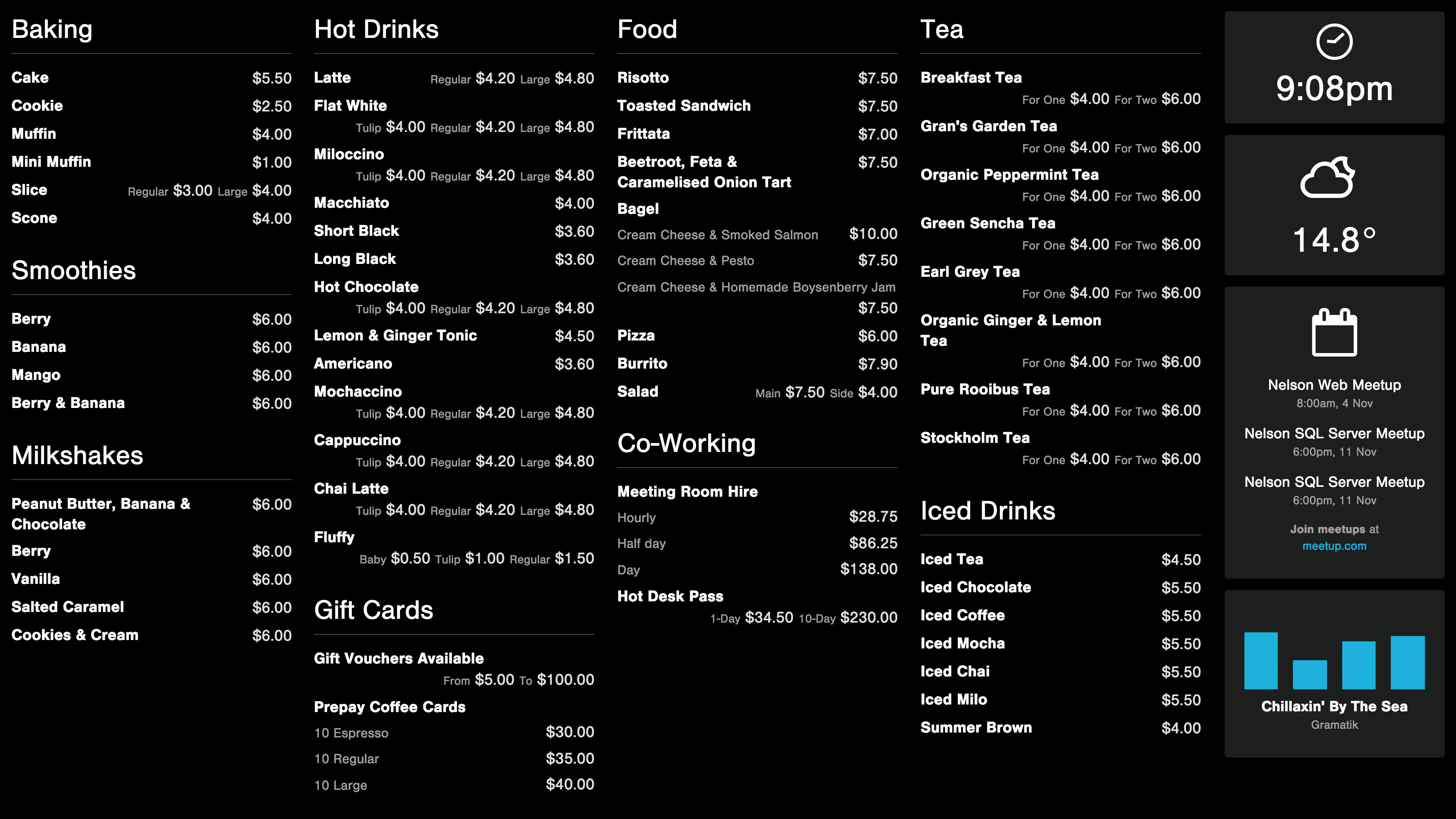 Menuboard