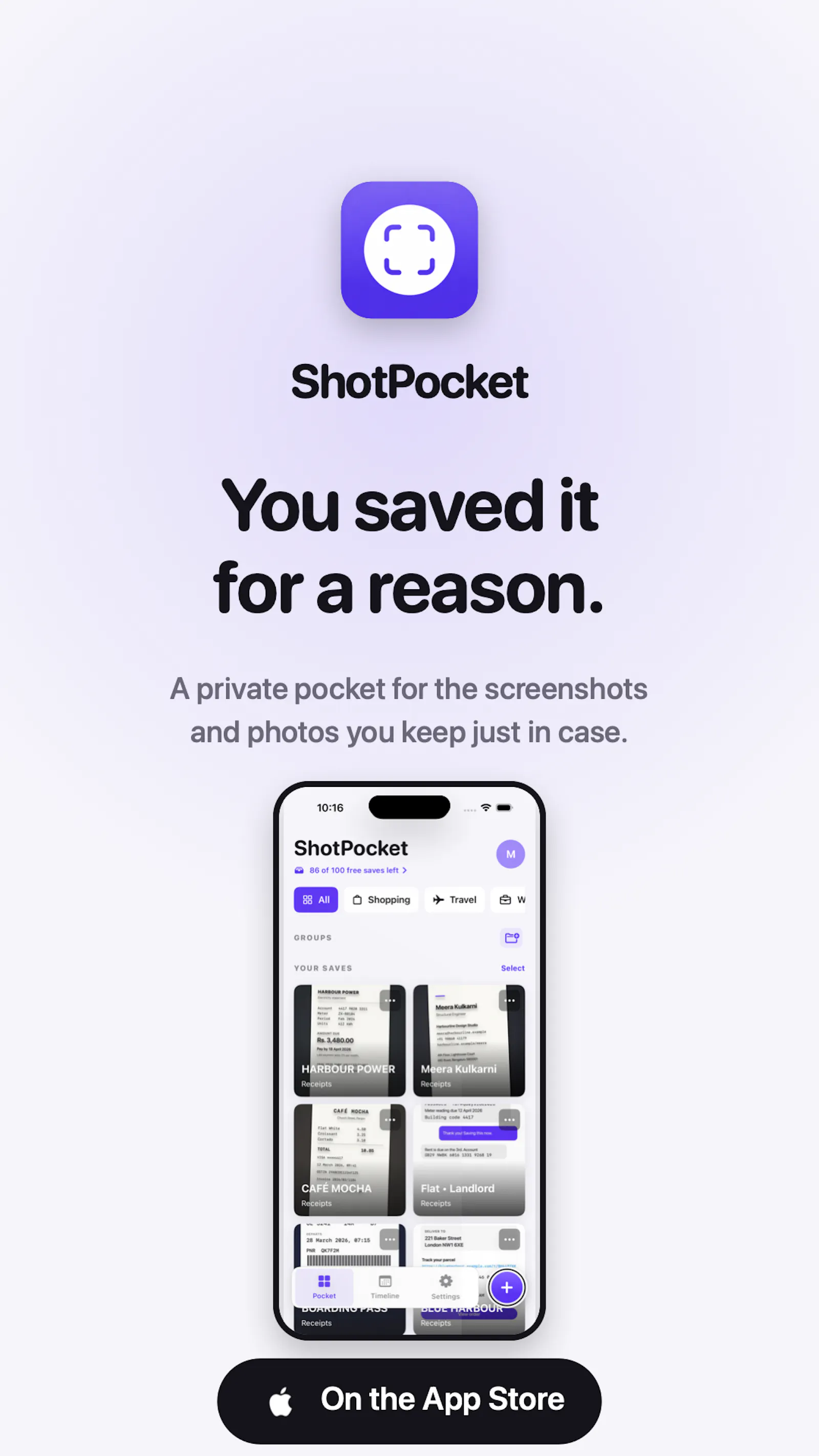 ShotPocket screenshot 1