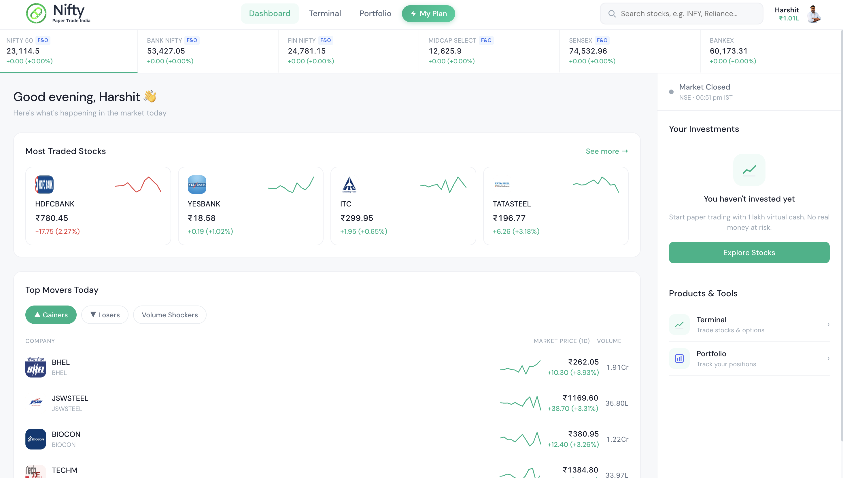 Practice Trading with Real Market Prices gallery image