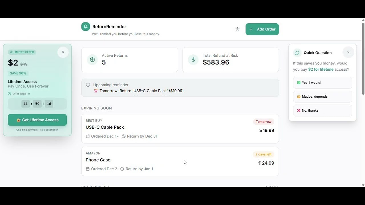 Return Reminder gallery image