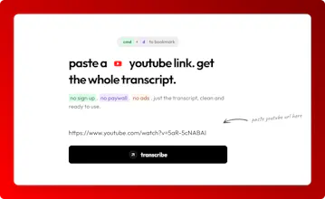 YouTube Transcript Tool gallery image