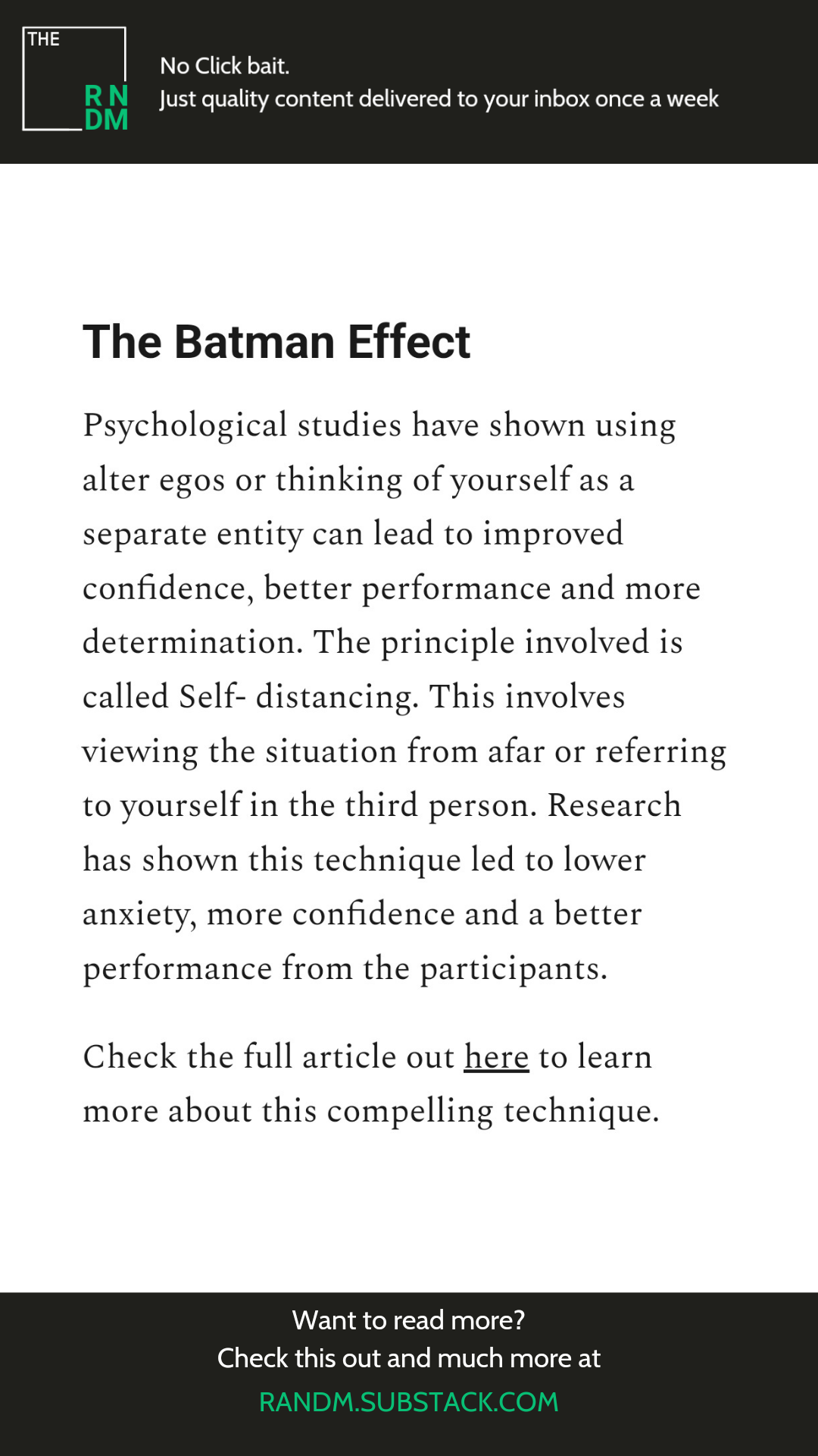 The RNDM Newsletter gallery image