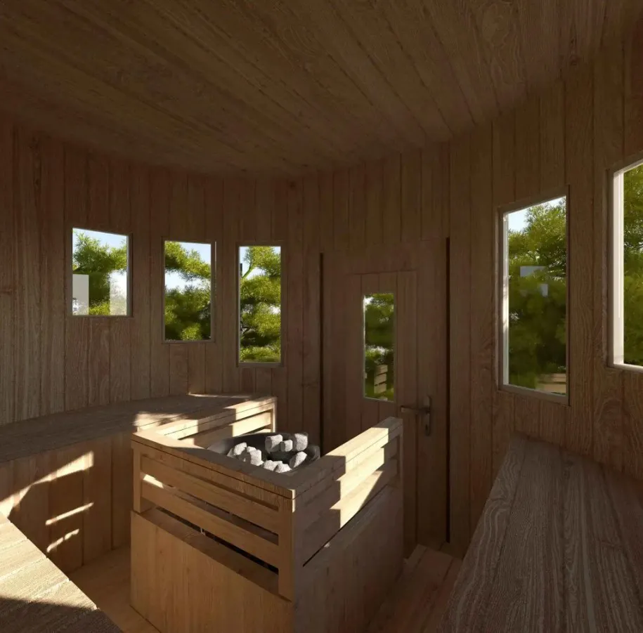  "Quirky" 5 Person Vertical Barrel Sauna gallery image