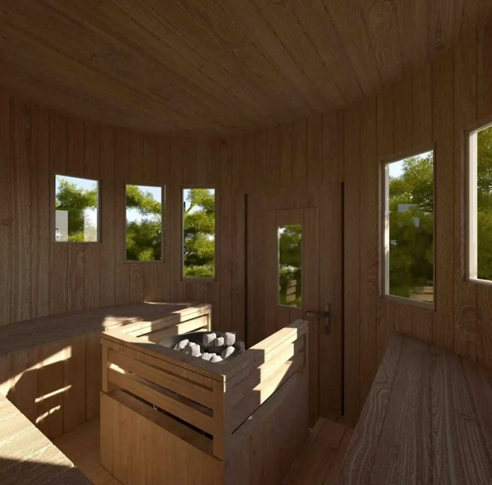  "Quirky" 5 Person Vertical Barrel Sauna screenshot 4