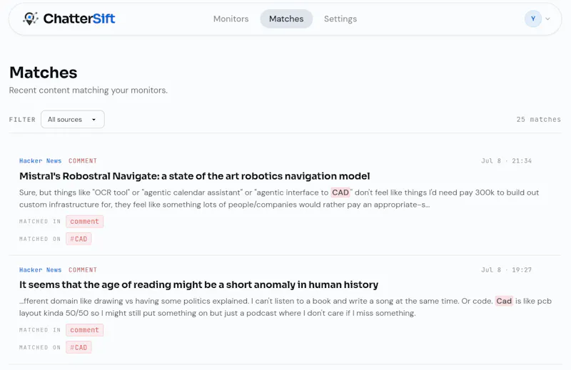 ChatterSift screenshot 3
