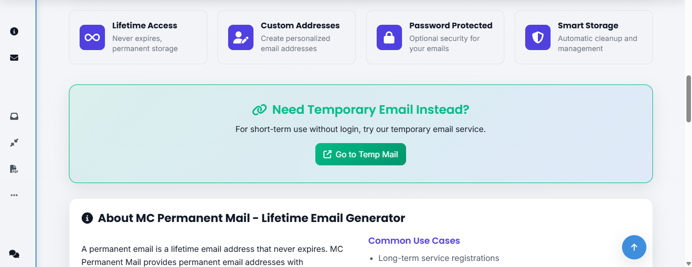 MC Permanent Email adress generator gallery image