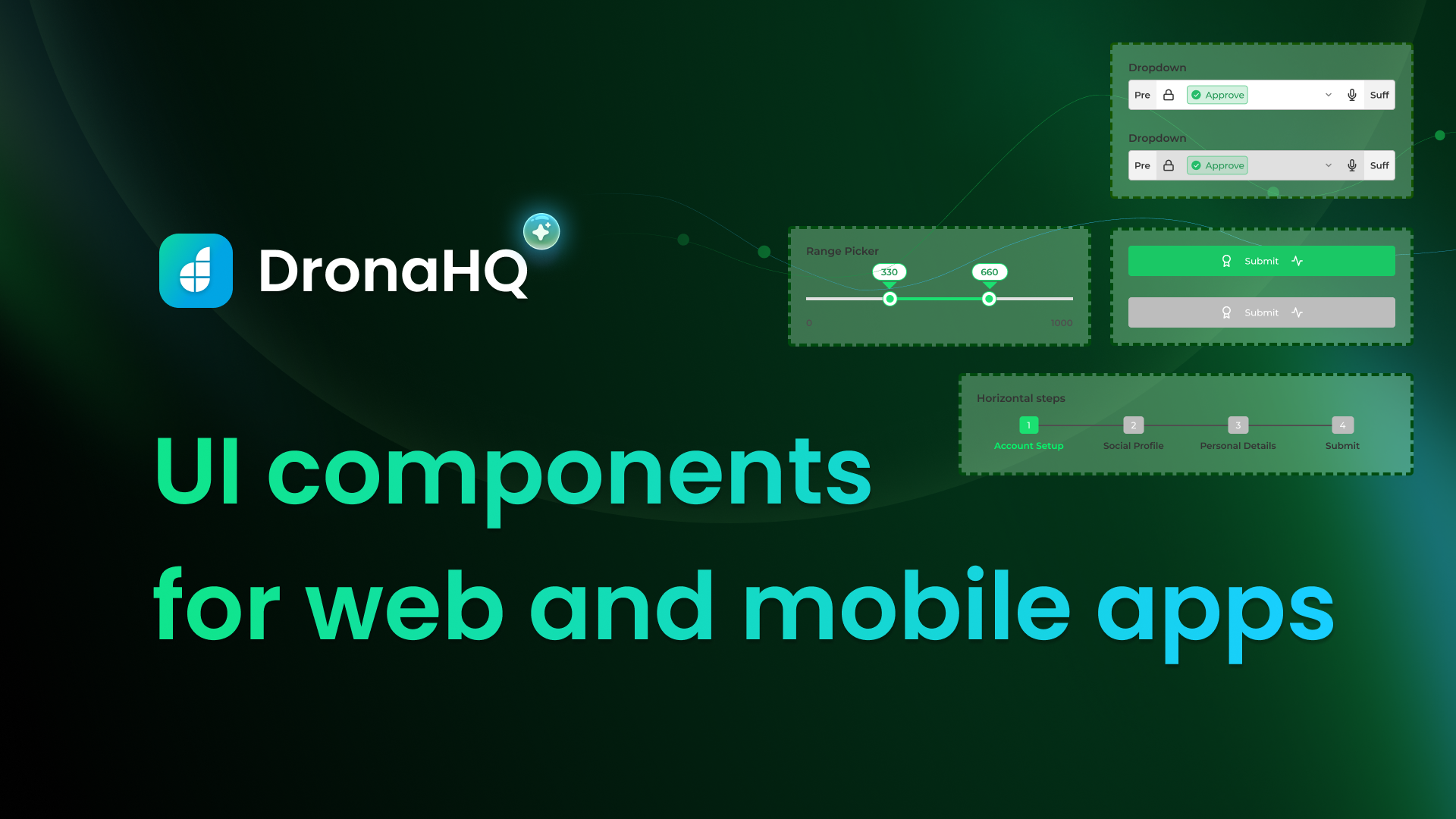 Dronahq 디자인 시스템 - 내부 도구 및 관리자 패널 설계를위한 Figma-UI 키트 미디어 1