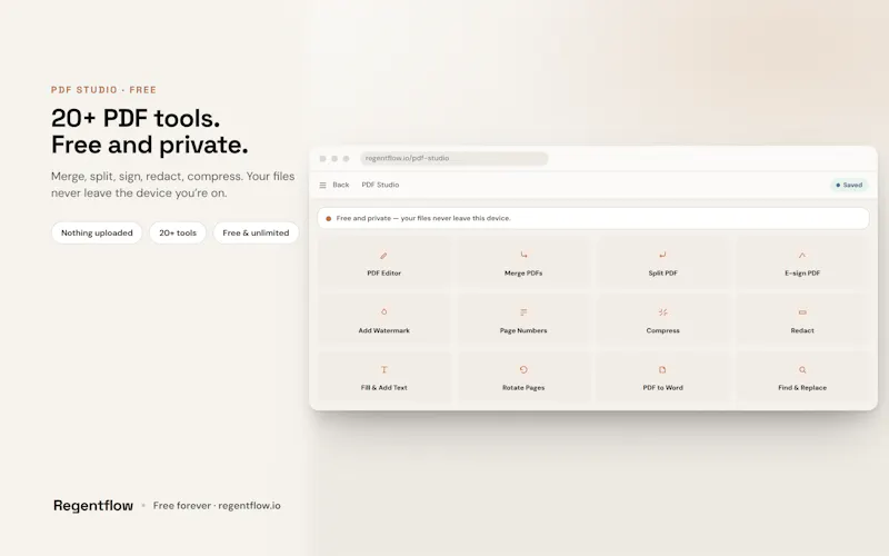 Regentflow screenshot 2