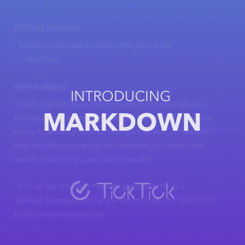 TickTick Markdown