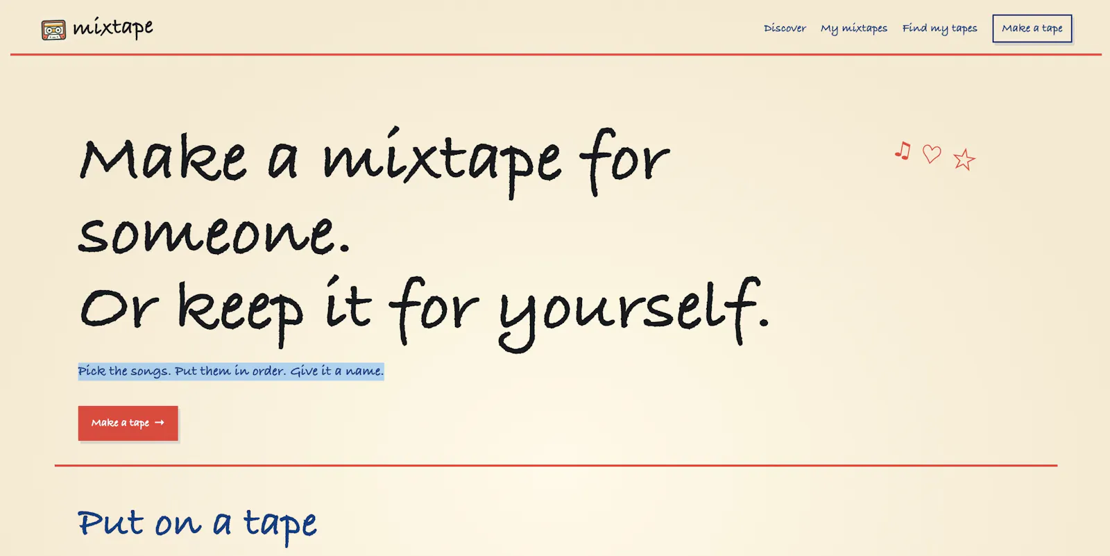 Mixtape screenshot 1
