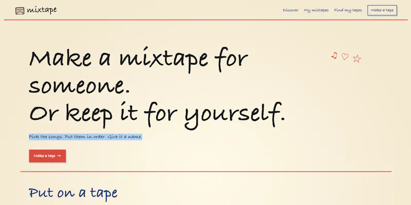 Mixtape screenshot 1