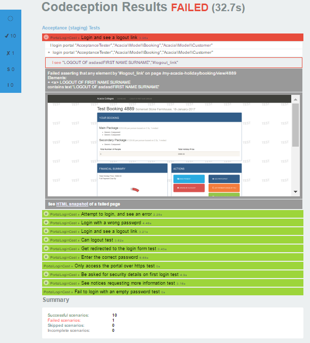 Codeception gallery image