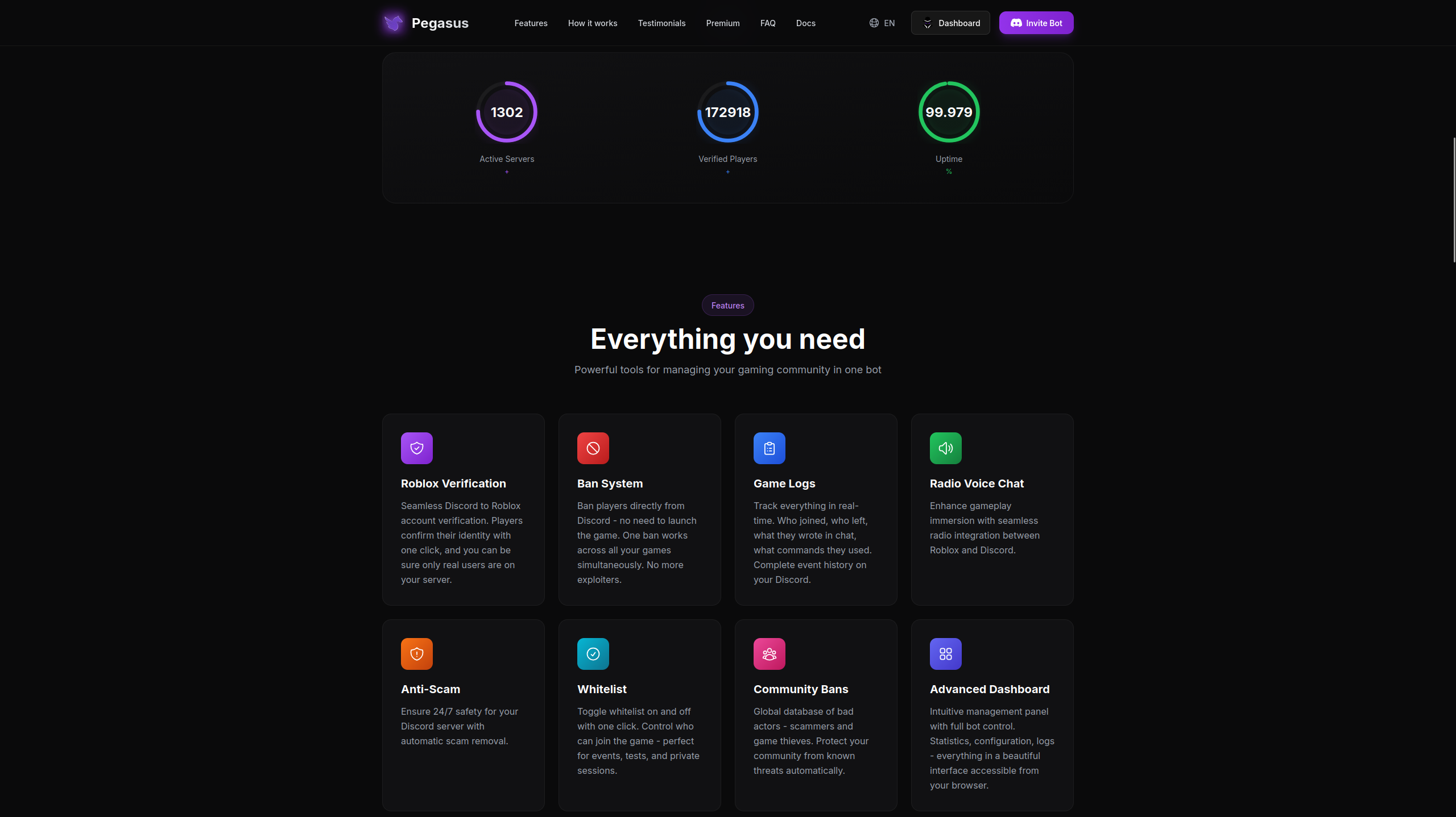 Pegasus Bot - Screenshot 3 showing product features and functionality