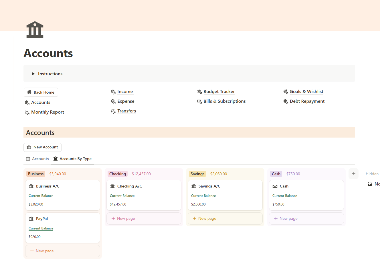 Finance Tracker Notion Template gallery image