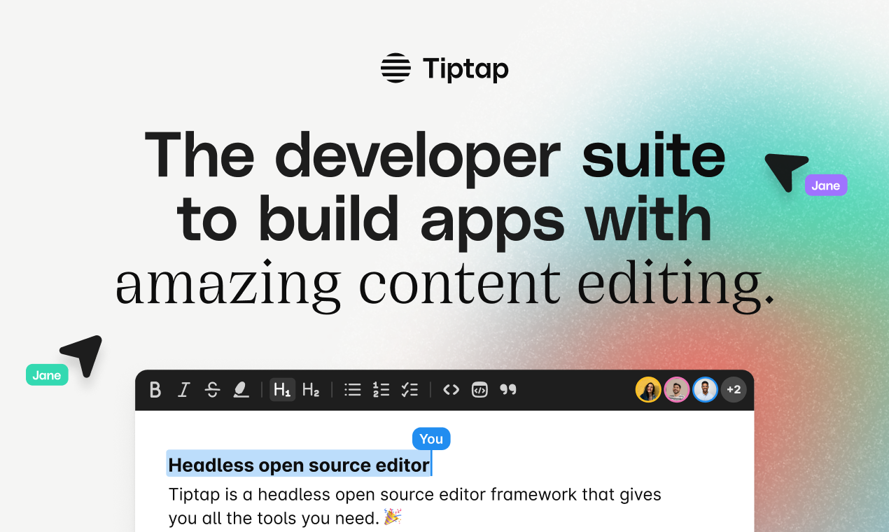 startuptile Tiptap-Developer toolkit for building collaborative apps