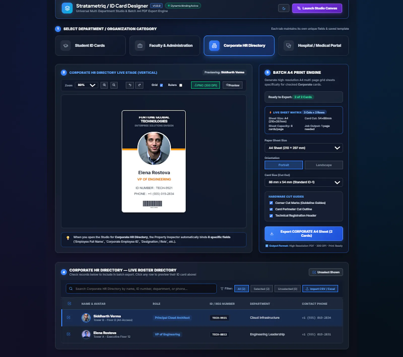 StrataMetriq ID Card Designer screenshot 2