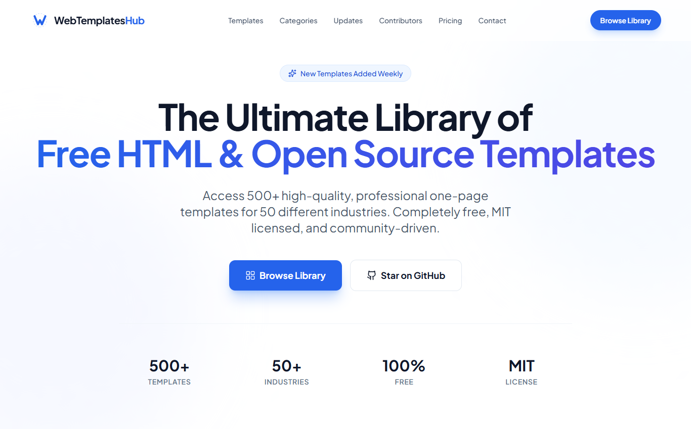 Web Templates Hub gallery image