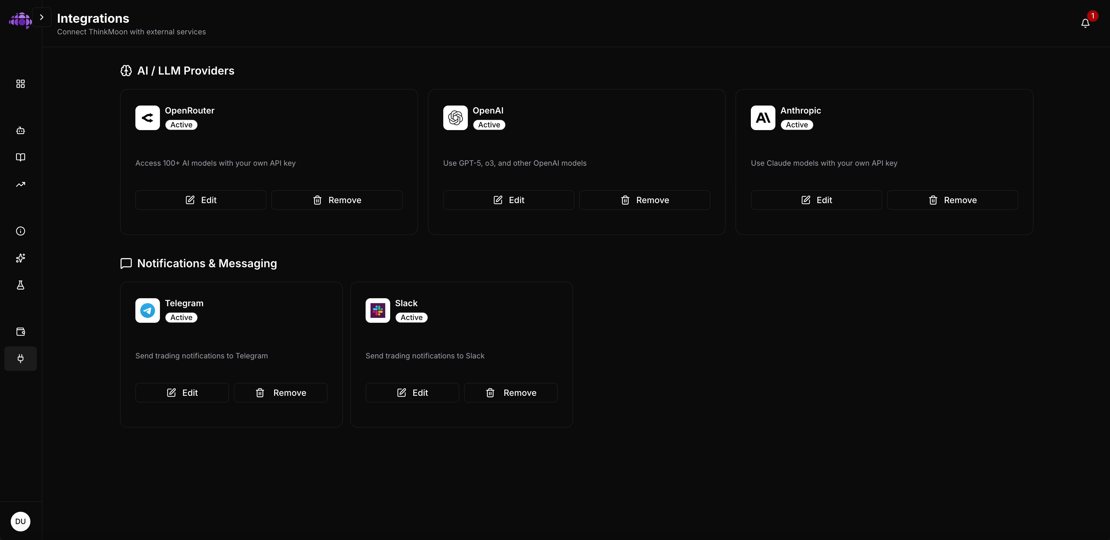 ThinkMoon - AI Trading Assistant - Screenshot 5 showing product features and functionality
