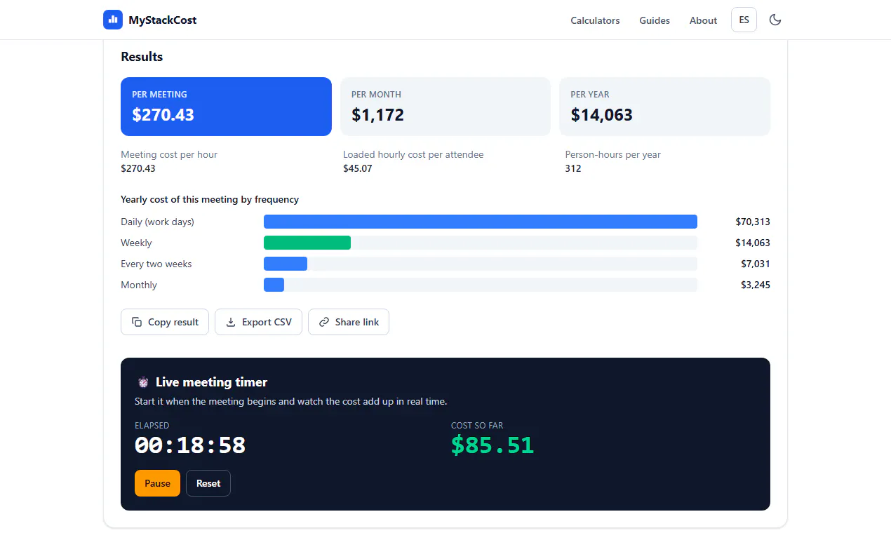 MyStackCost gallery image