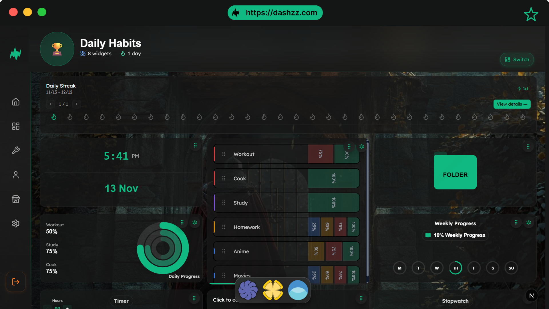 Dashzz - Main product screenshot demonstrating key features and user interface