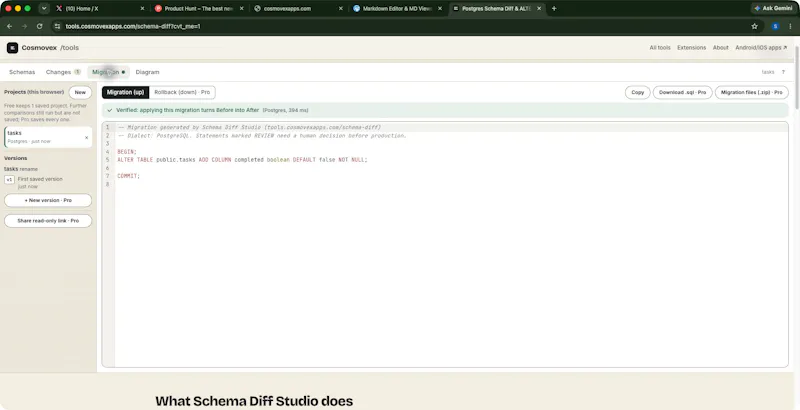 Schema Diff Studio screenshot 2